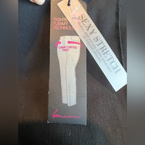 Lane Bryant Women Black Trouser Pants Tighter Tummy Technology Plus Sz 20 - Picture 9 of 10